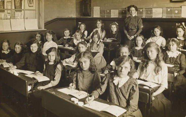 Victorian school classroom